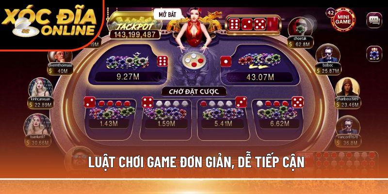 Luật chơi game đơn giản, dễ tiếp cận